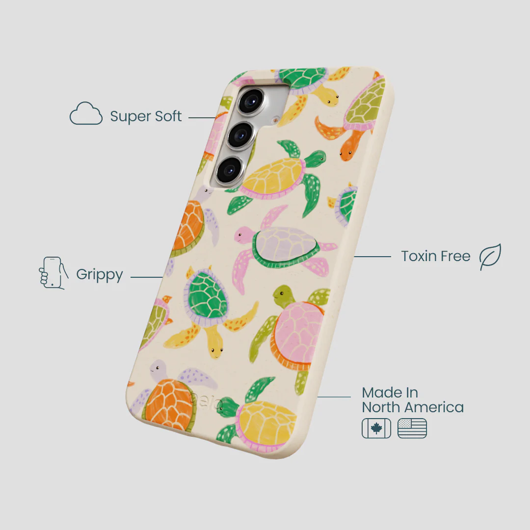 Seashell Sea Turtle Party Samsung Galaxy S25 Case - Image 4