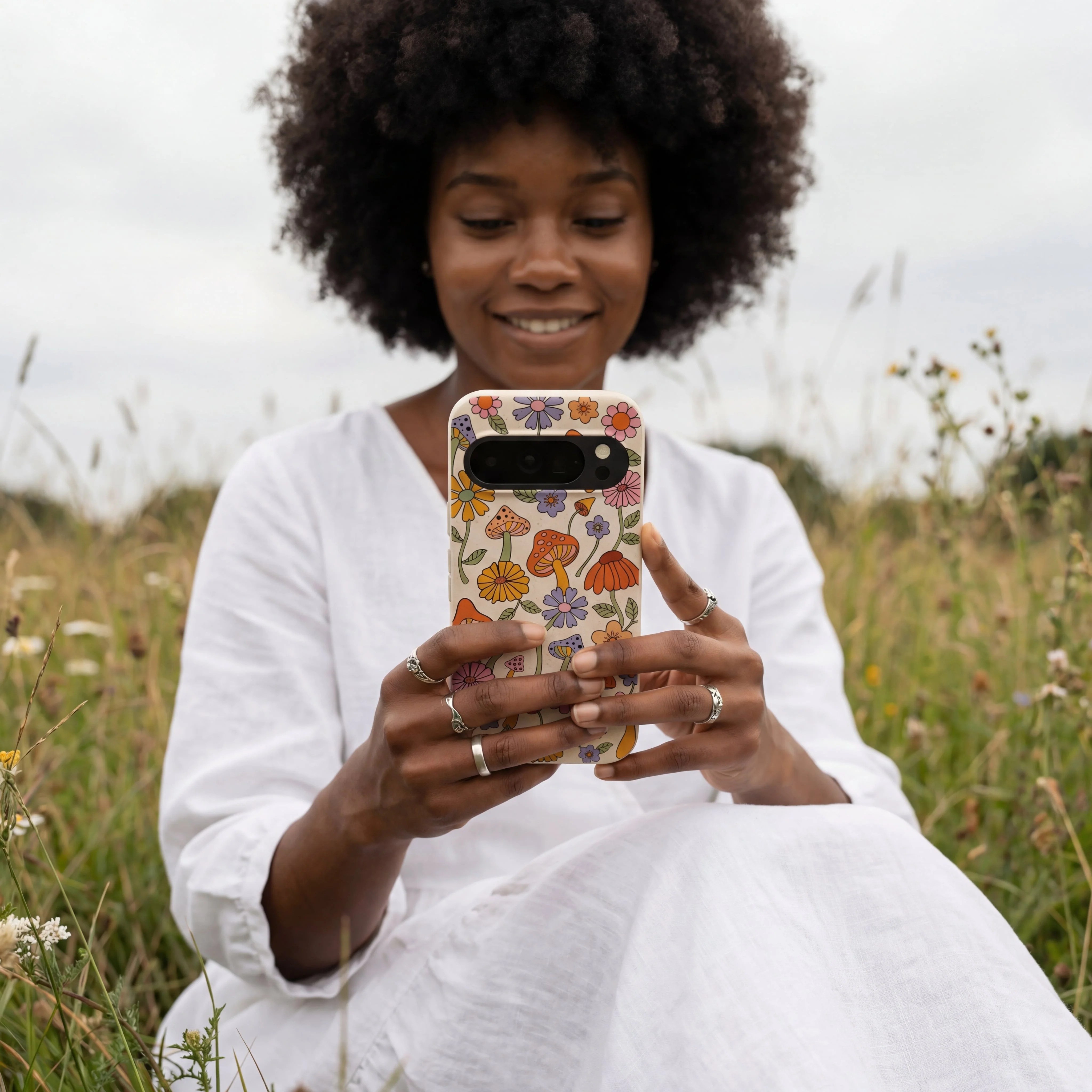 Seashell Shrooms and Blooms Google Pixel 10/10 Pro Case - Image 2