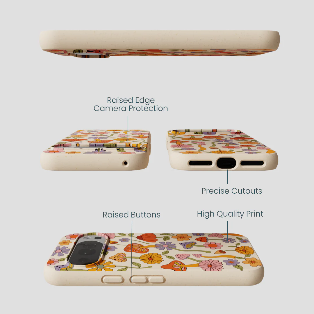 Seashell Shrooms and Blooms Google Pixel 10/10 Pro Case - Image 3