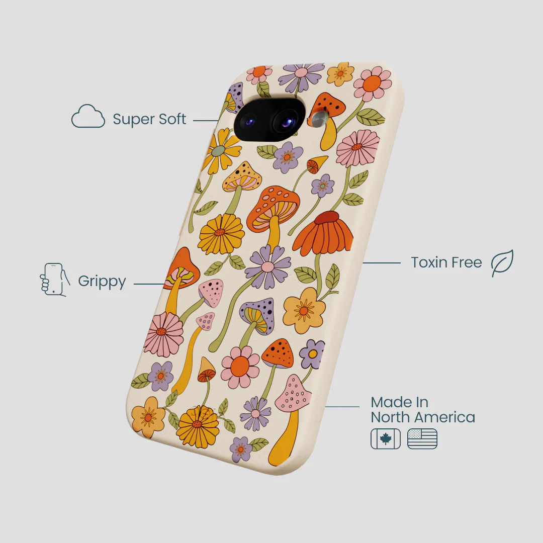 Seashell Shrooms and Blooms Google Pixel 9a Case - Image 4