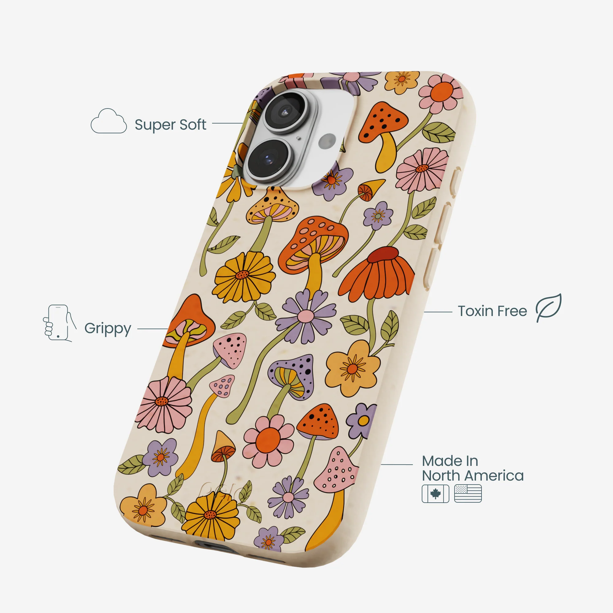 Seashell Shrooms and Blooms iPhone 17 Case - Image 4