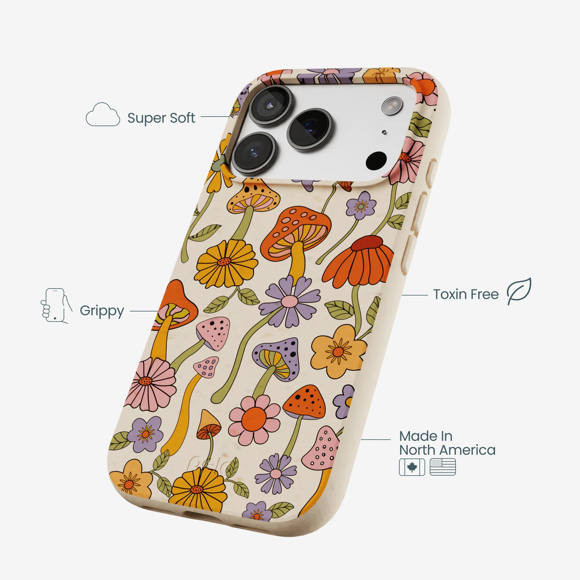 Seashell Shrooms and Blooms iPhone 17 Pro Case - Image 4
