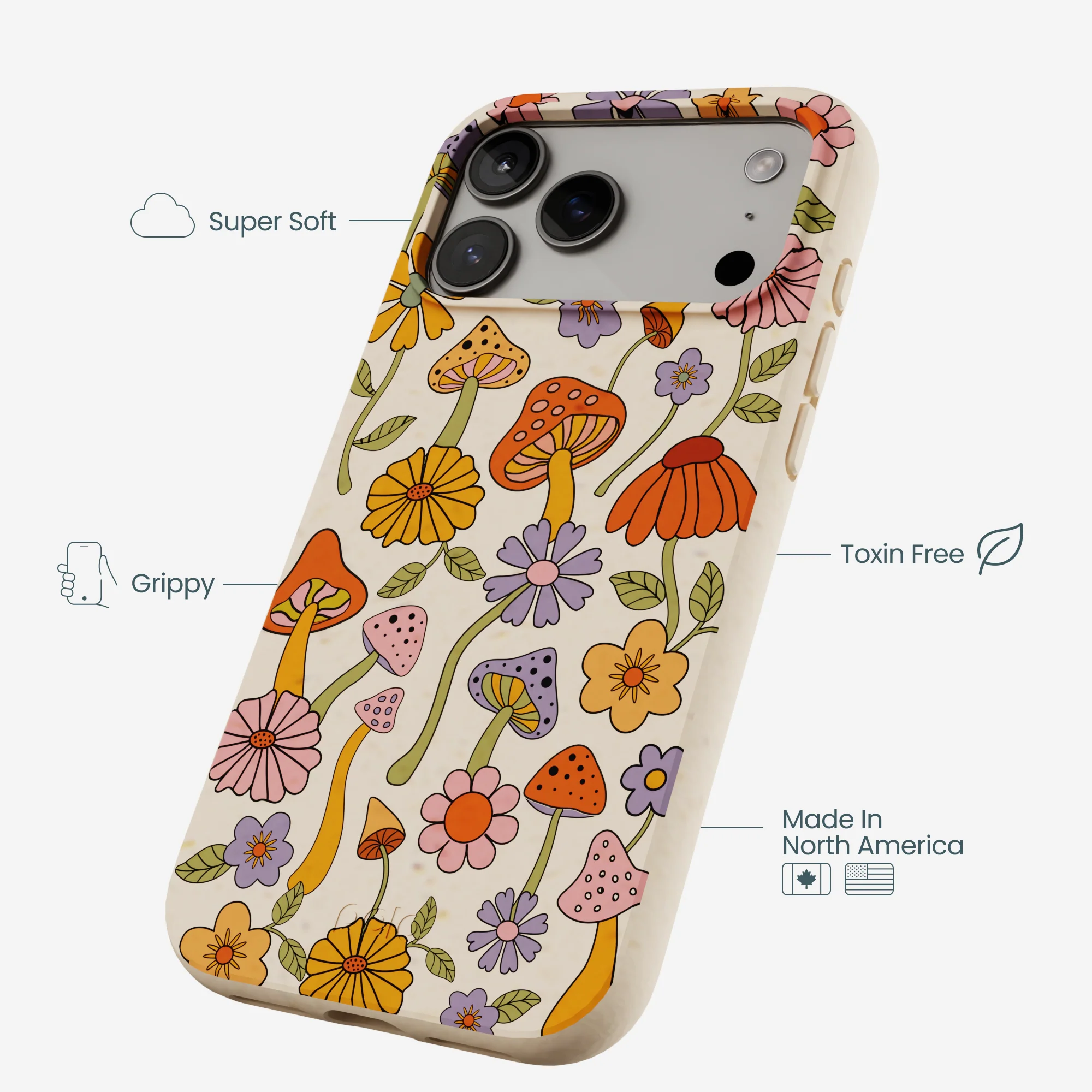 Seashell Shrooms and Blooms iPhone 17 Pro Max Case - Image 4