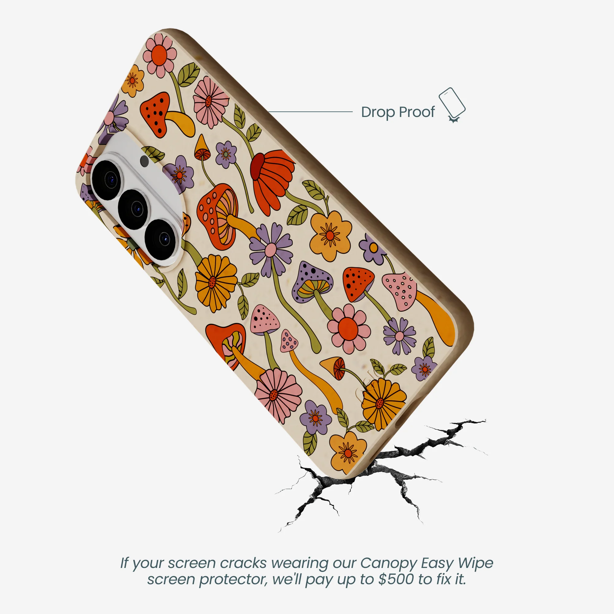 Seashell Shrooms and Blooms Samsung Galaxy S26 Case - Image 5