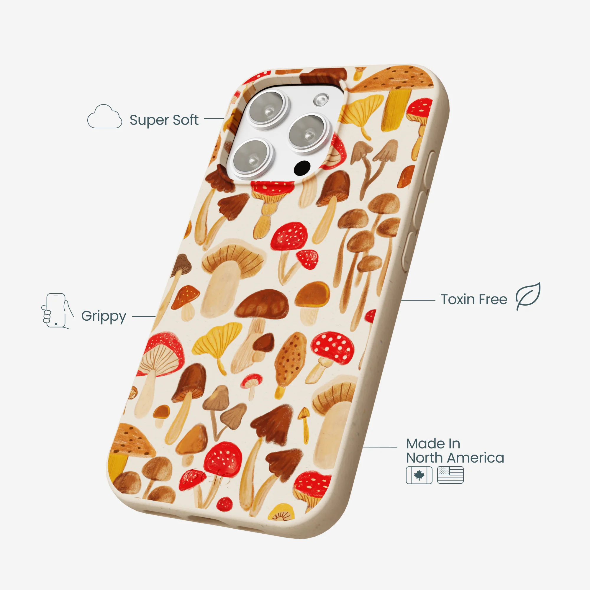 Seashell Shroomy Days iPhone 16 Pro Max Case - Image 4