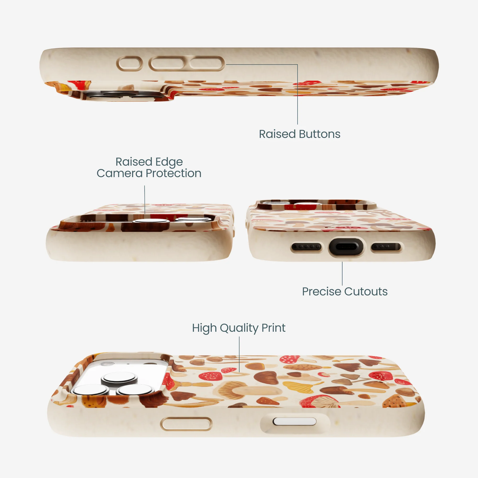 Seashell Shroomy Days iPhone 17 Pro Case - Image 3