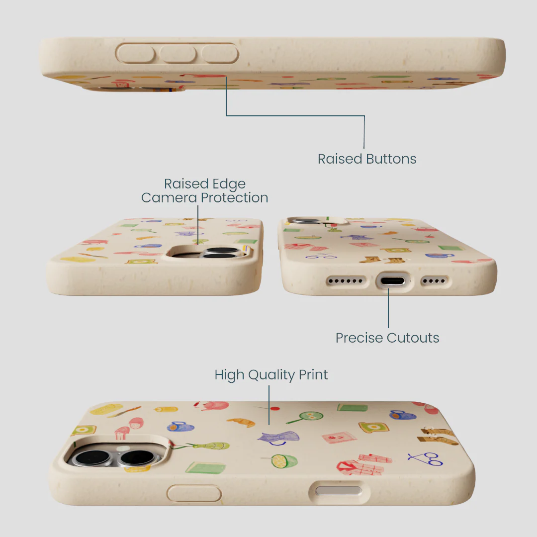 Seashell Slow Mornings iPhone 16 Plus Case - Image 3