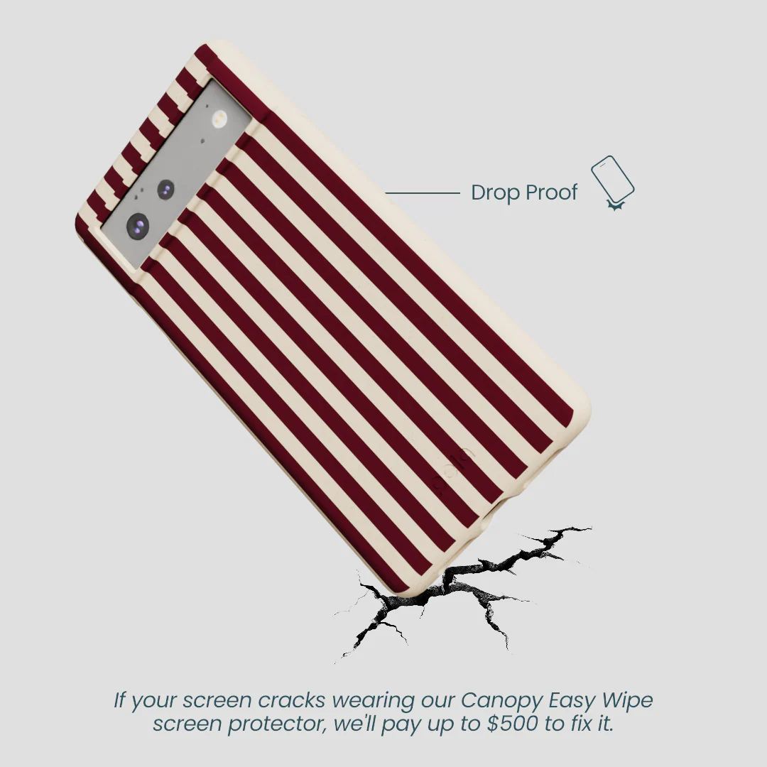 Seashell Small Wine Stripes Google Pixel 6 Case - Image 4