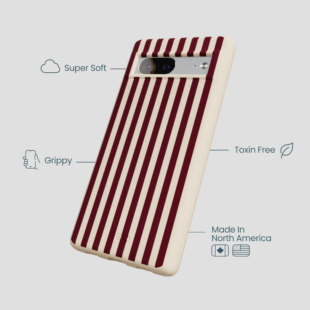 Seashell Small Wine Stripes Google Pixel 7 Case - Image 3