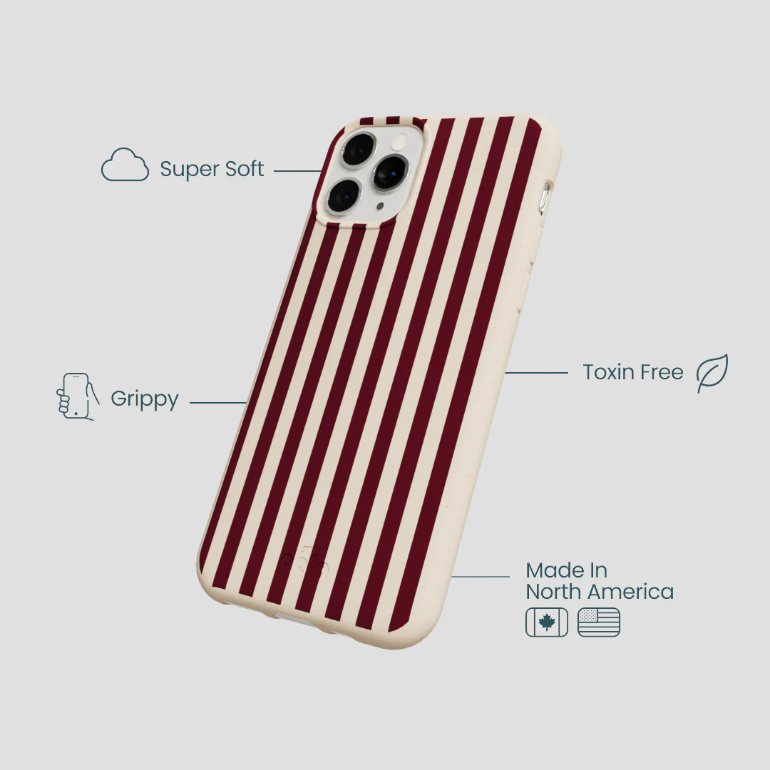 Seashell Small Wine Stripes iPhone 11 Pro Case - Image 4