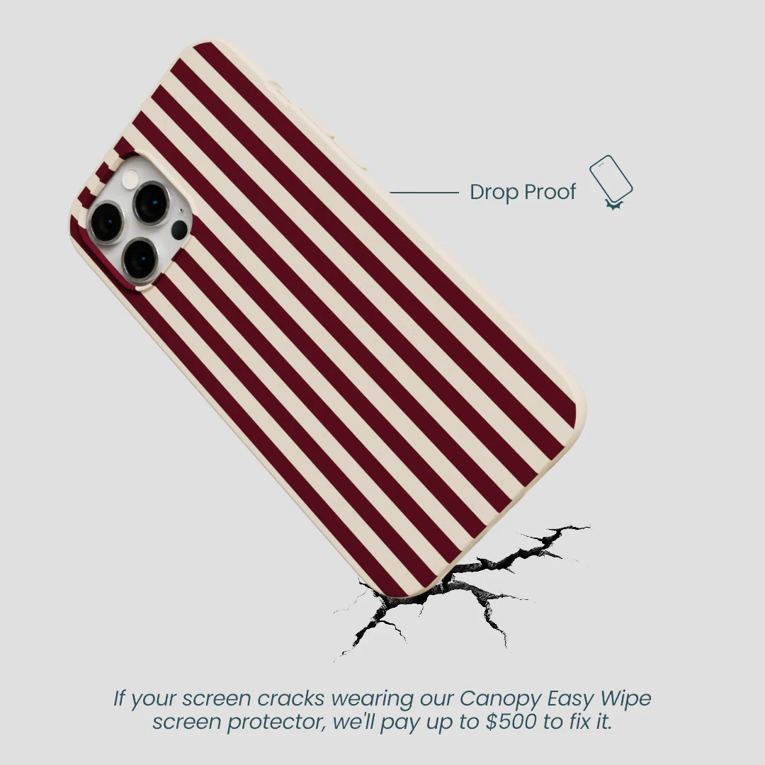 Seashell Small Wine Stripes iPhone 12 Pro Max Case - Image 5