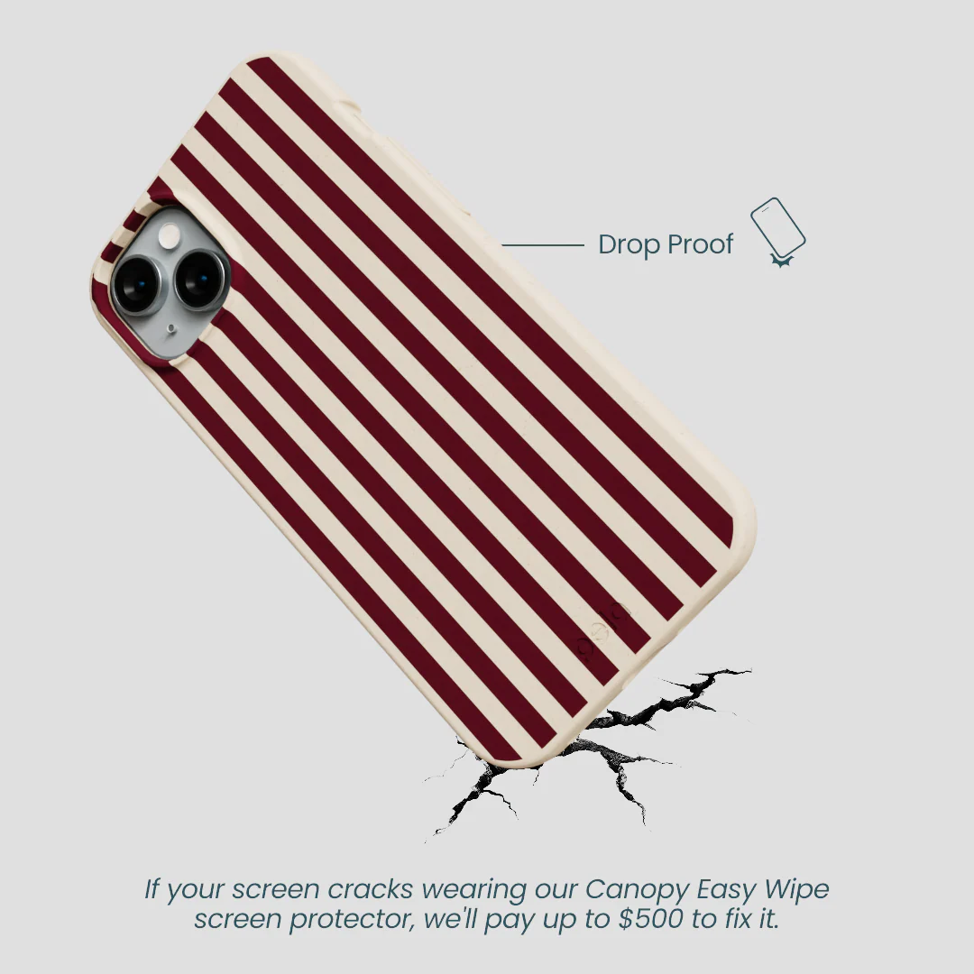 Seashell Small Wine Stripes iPhone 15 Plus Case - Image 5