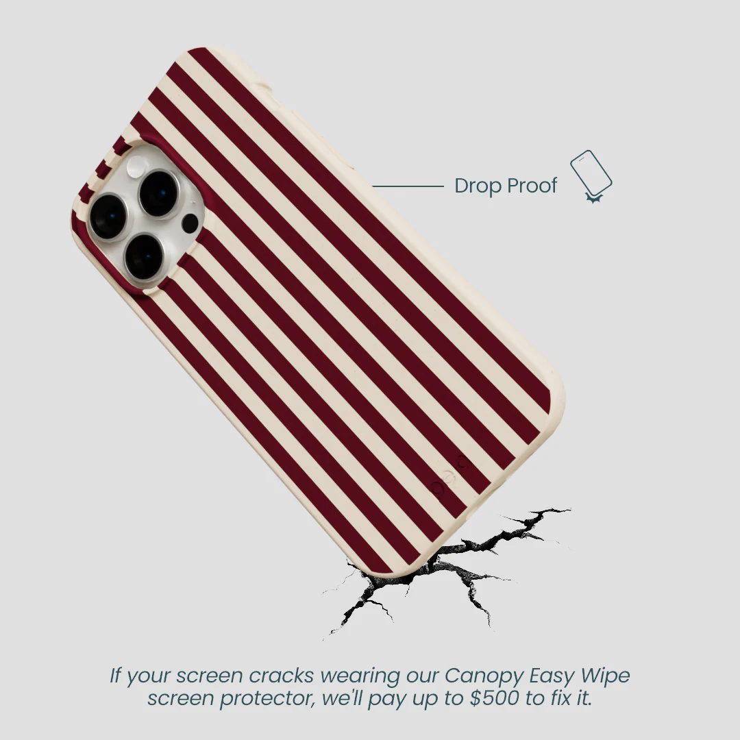 Seashell Small Wine Stripes iPhone 15 Pro Max Case - Image 5