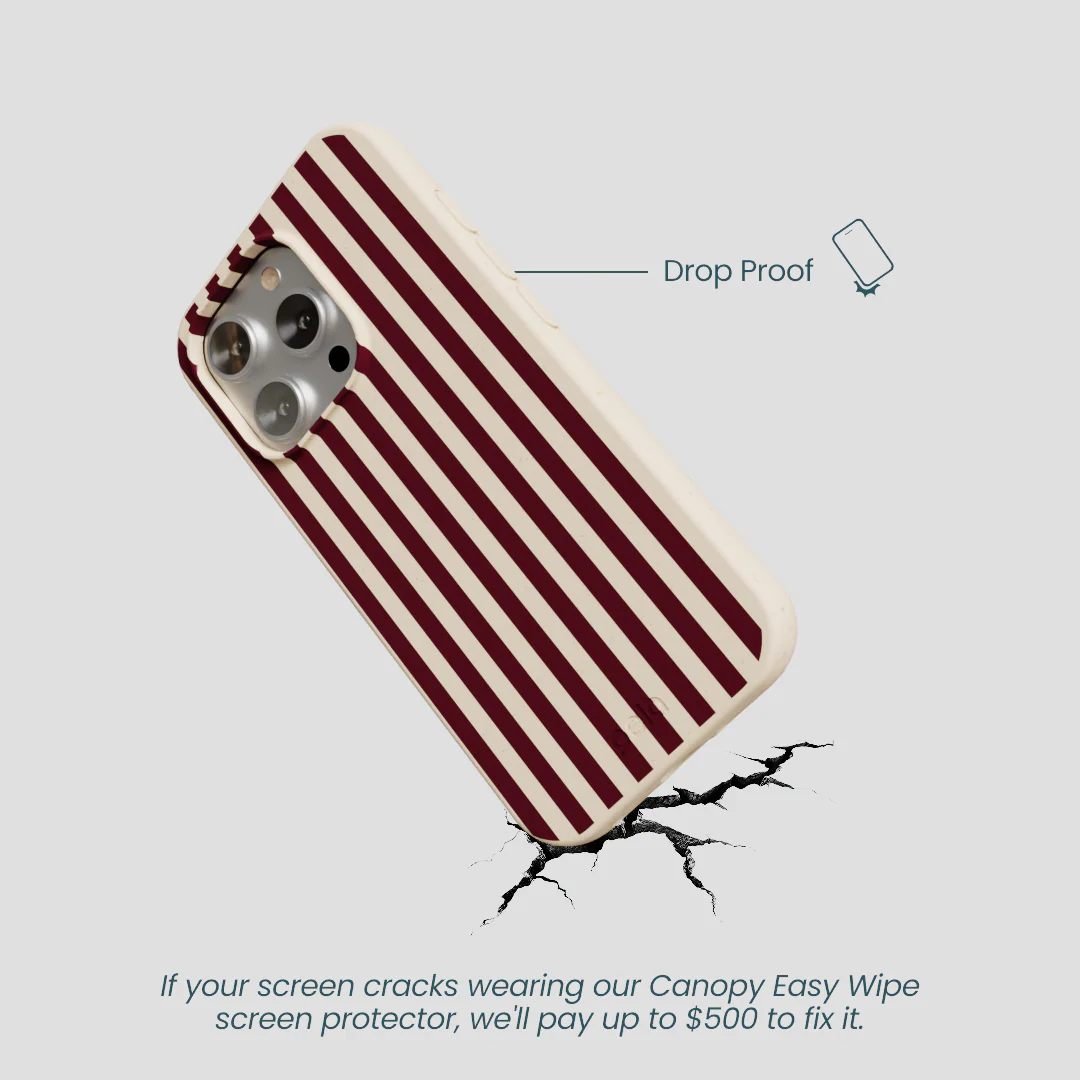 Seashell Small Wine Stripes iPhone 16 Pro Case - Image 5