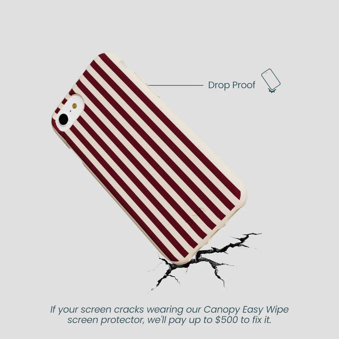 Seashell Small Wine Stripes iPhone 6/6s/7/8/SE Case - Image 5