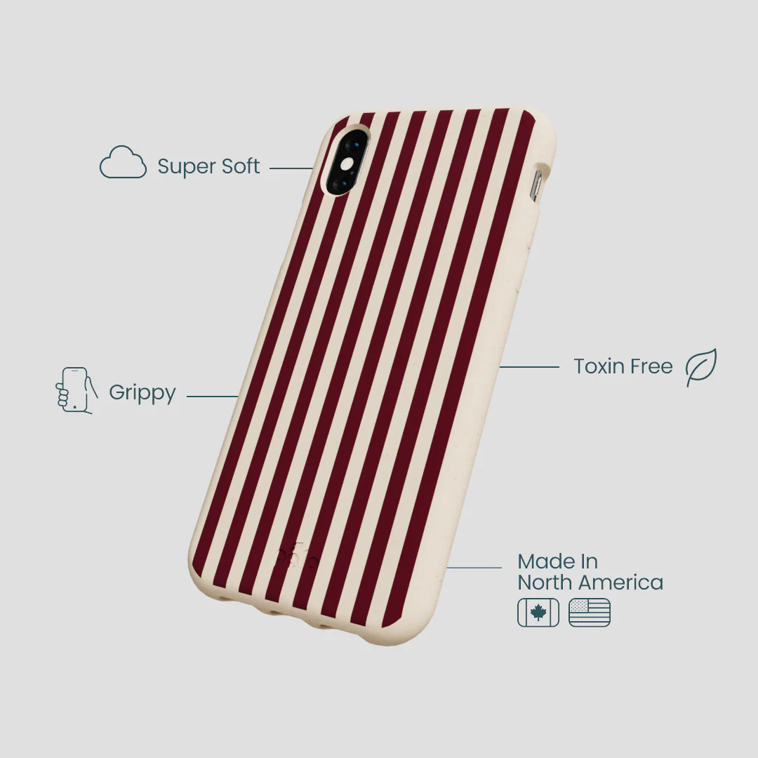 Seashell Small Wine Stripes iPhone XR Case - Image 4