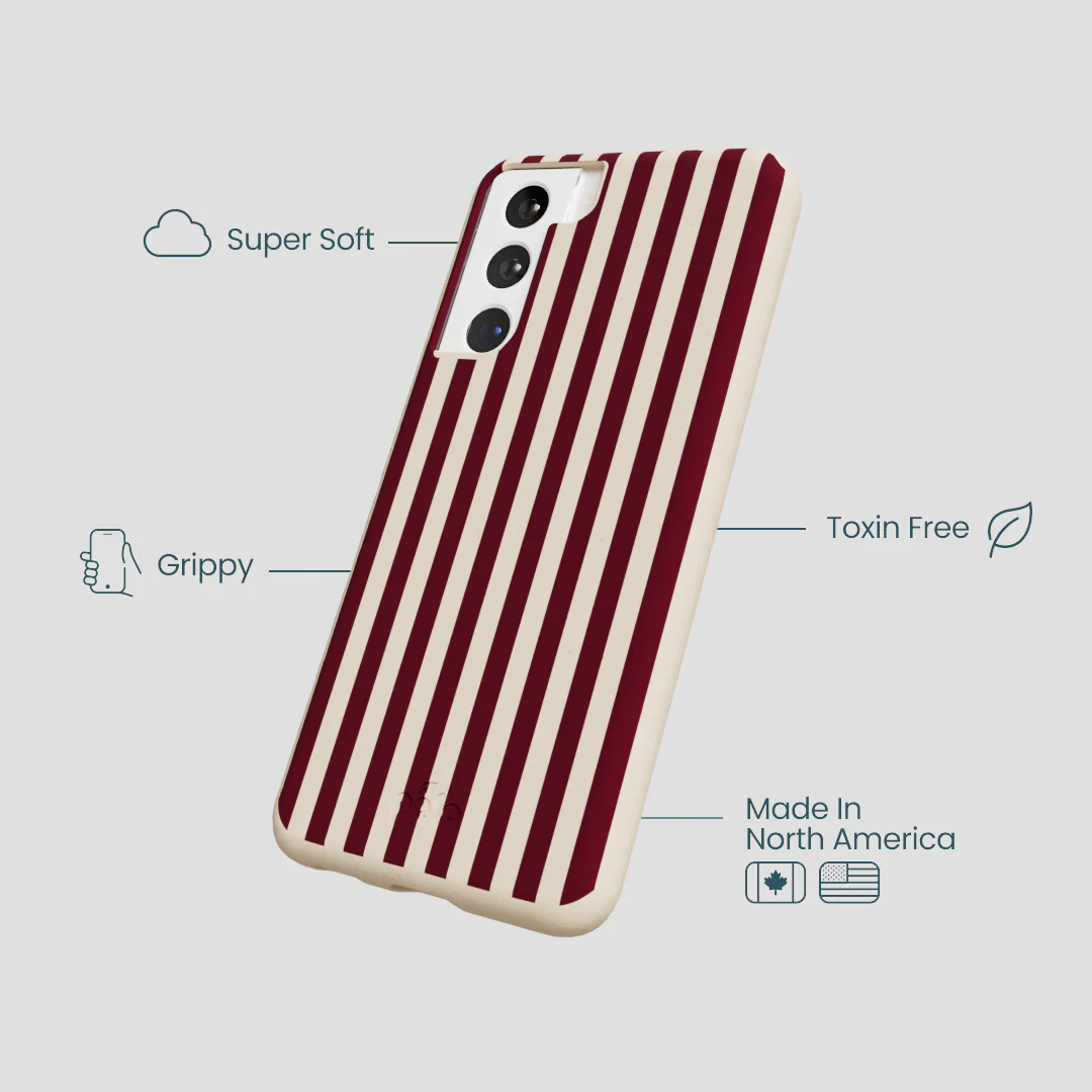Seashell Small Wine Stripes Samsung Galaxy S22 Case - Image 3
