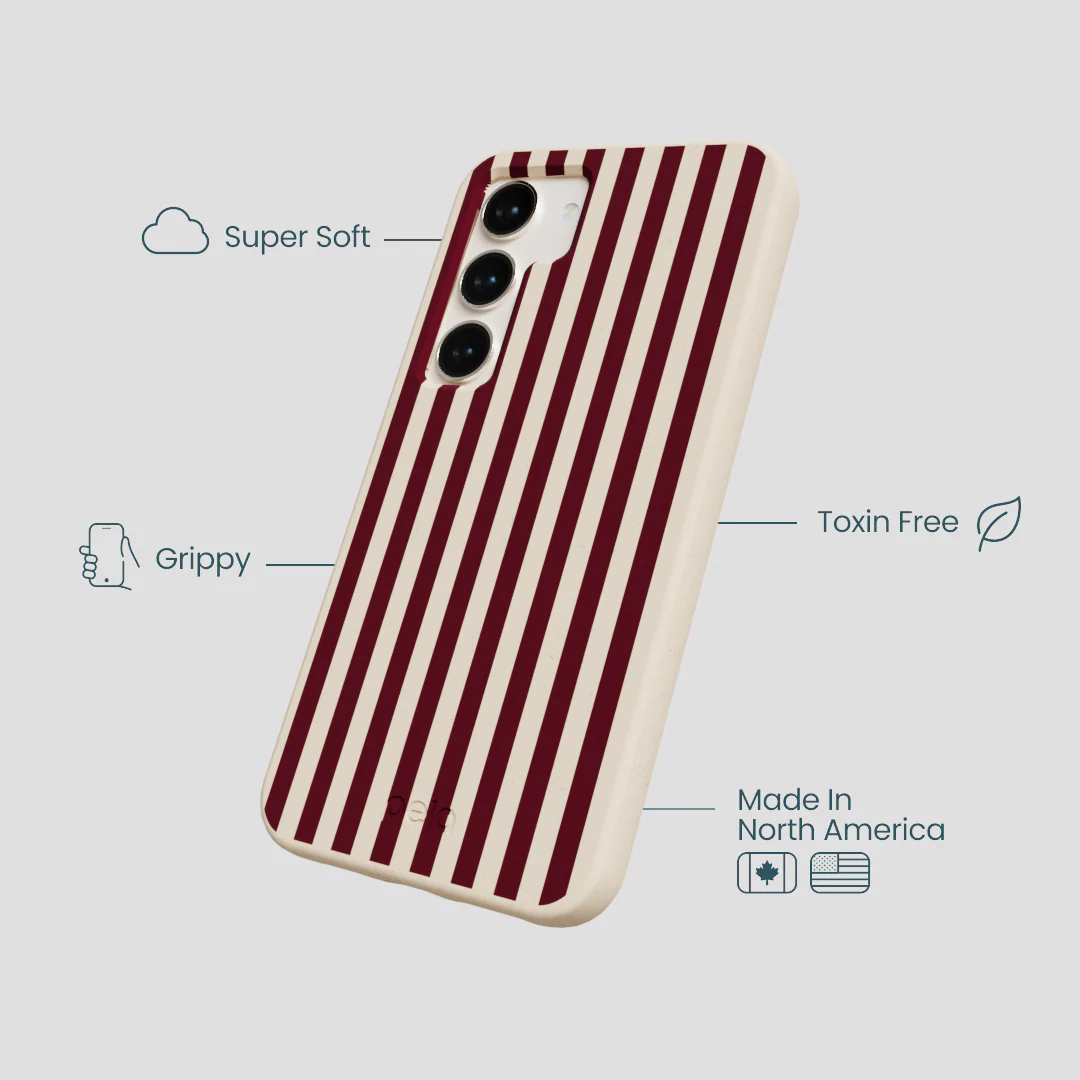 Seashell Small Wine Stripes Samsung Galaxy S23 Case - Image 3