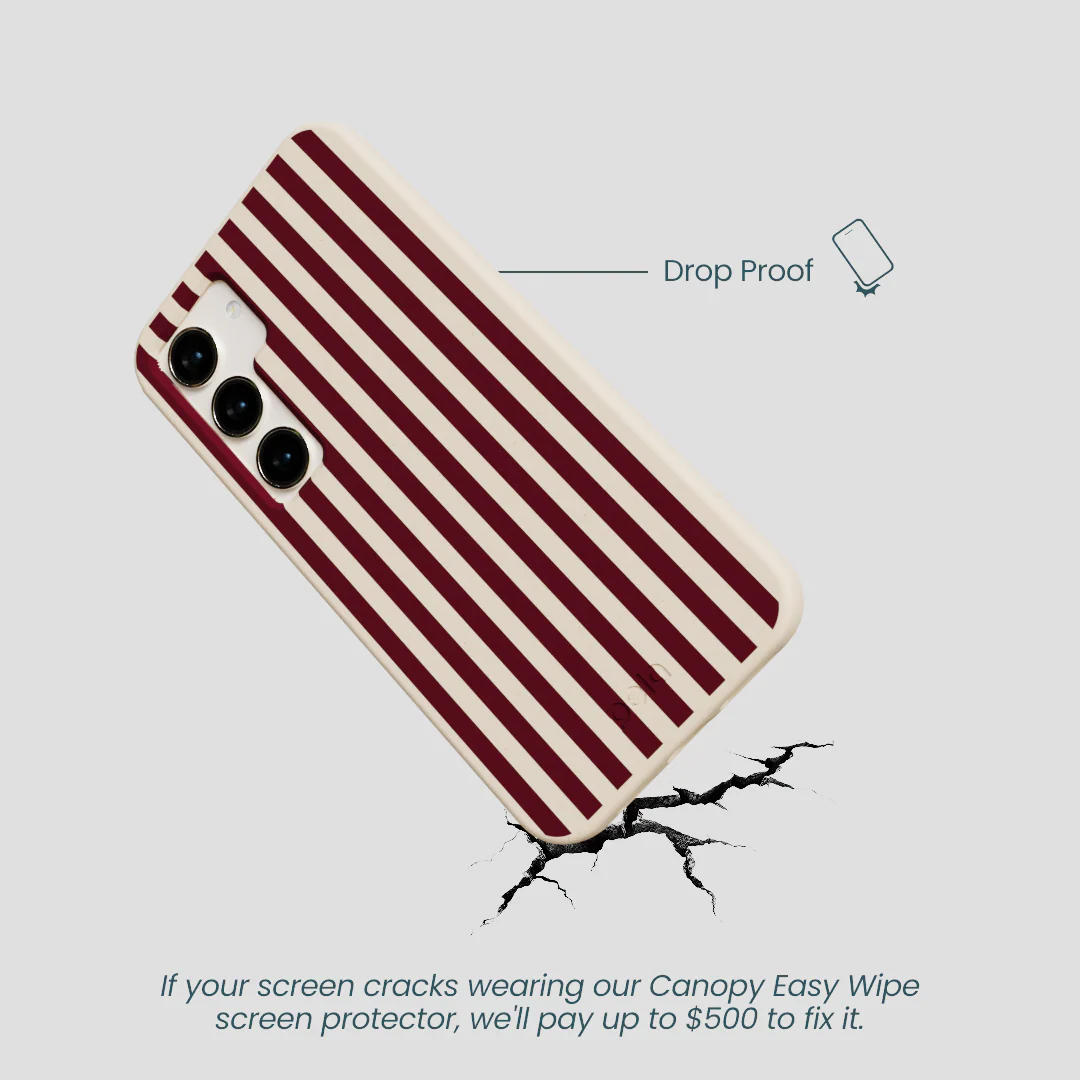 Seashell Small Wine Stripes Samsung Galaxy S23 Case - Image 4