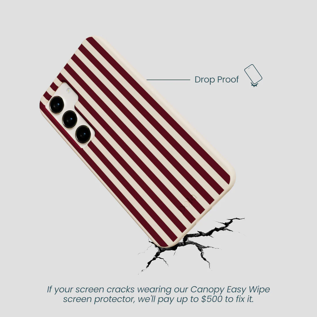 Seashell Small Wine Stripes Samsung Galaxy S24 Case - Image 4