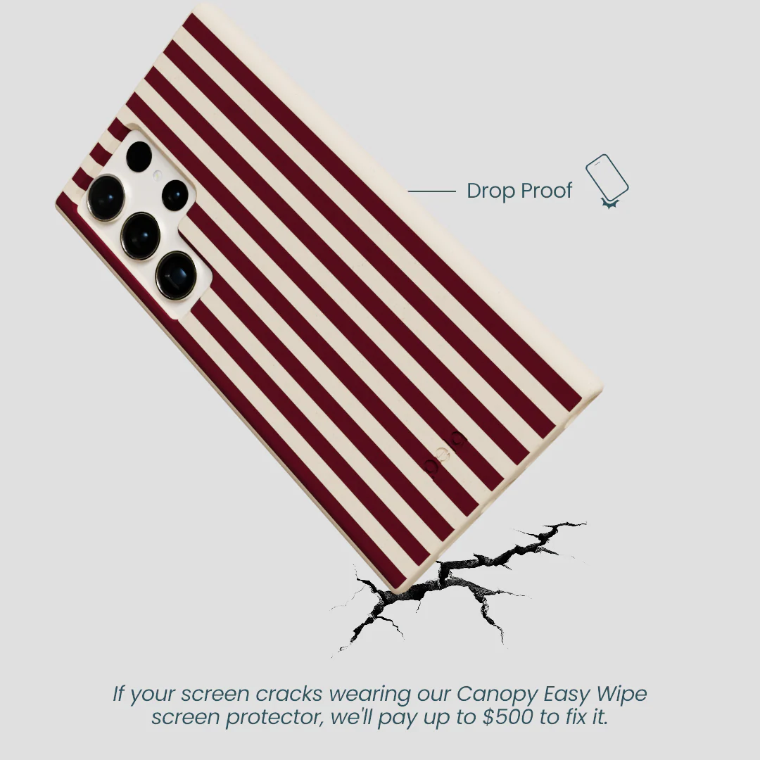 Seashell Small Wine Stripes Samsung Galaxy S24 Ultra Case - Image 4