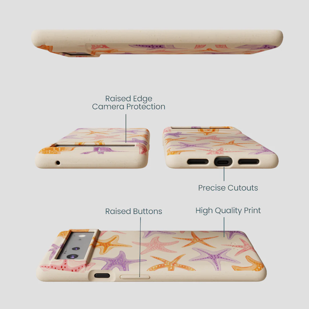 Seashell Starfish Parade Google Pixel 6a Case - Image 3