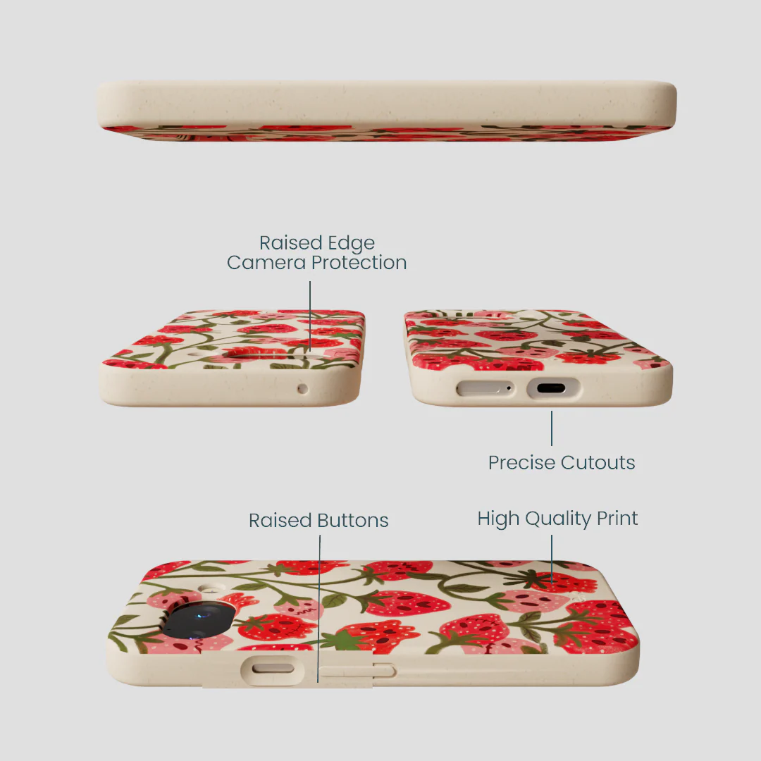 Seashell Strawboories Google Pixel 9a Case - Image 3