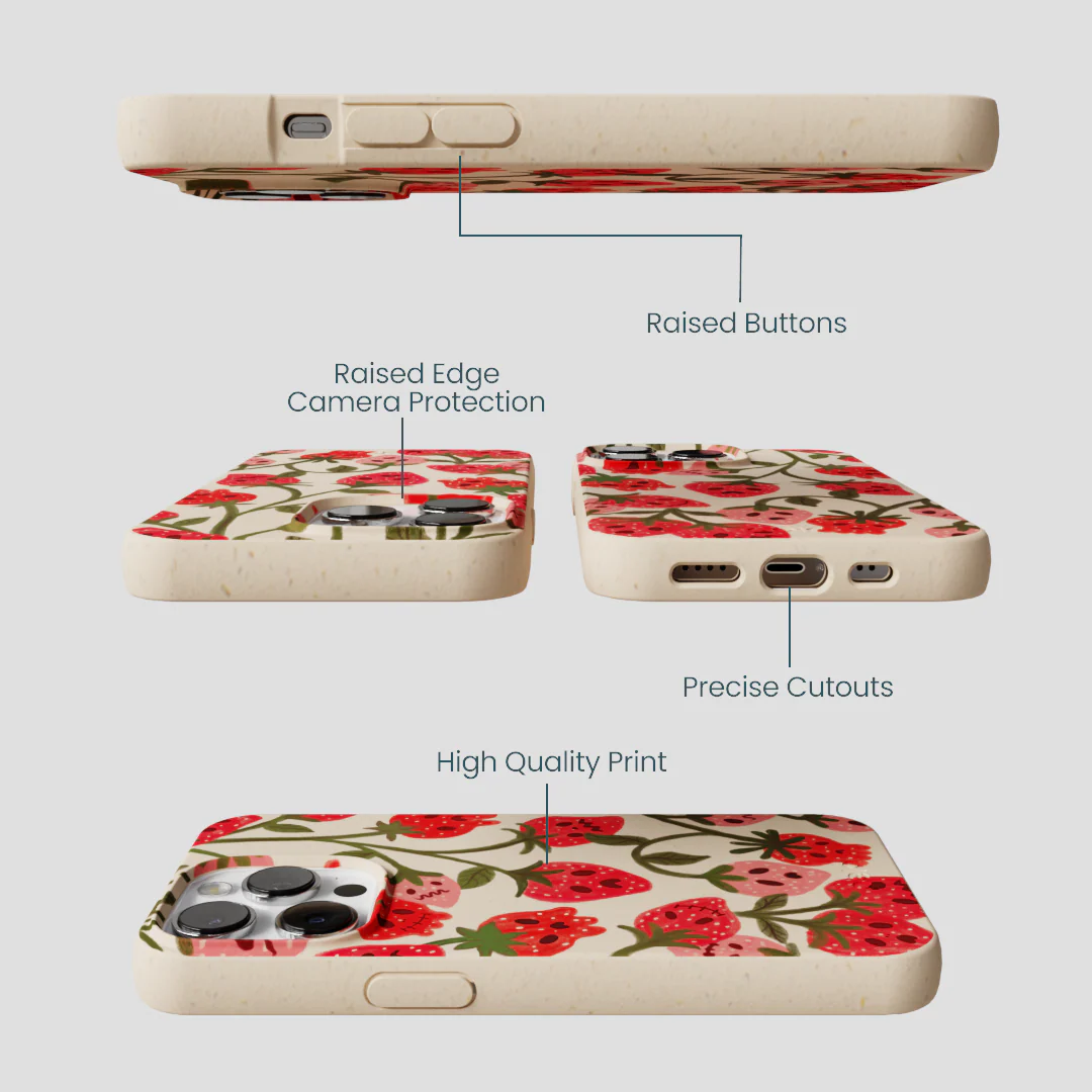 Seashell Strawboories iPhone 13 Pro Max Case - Image 3