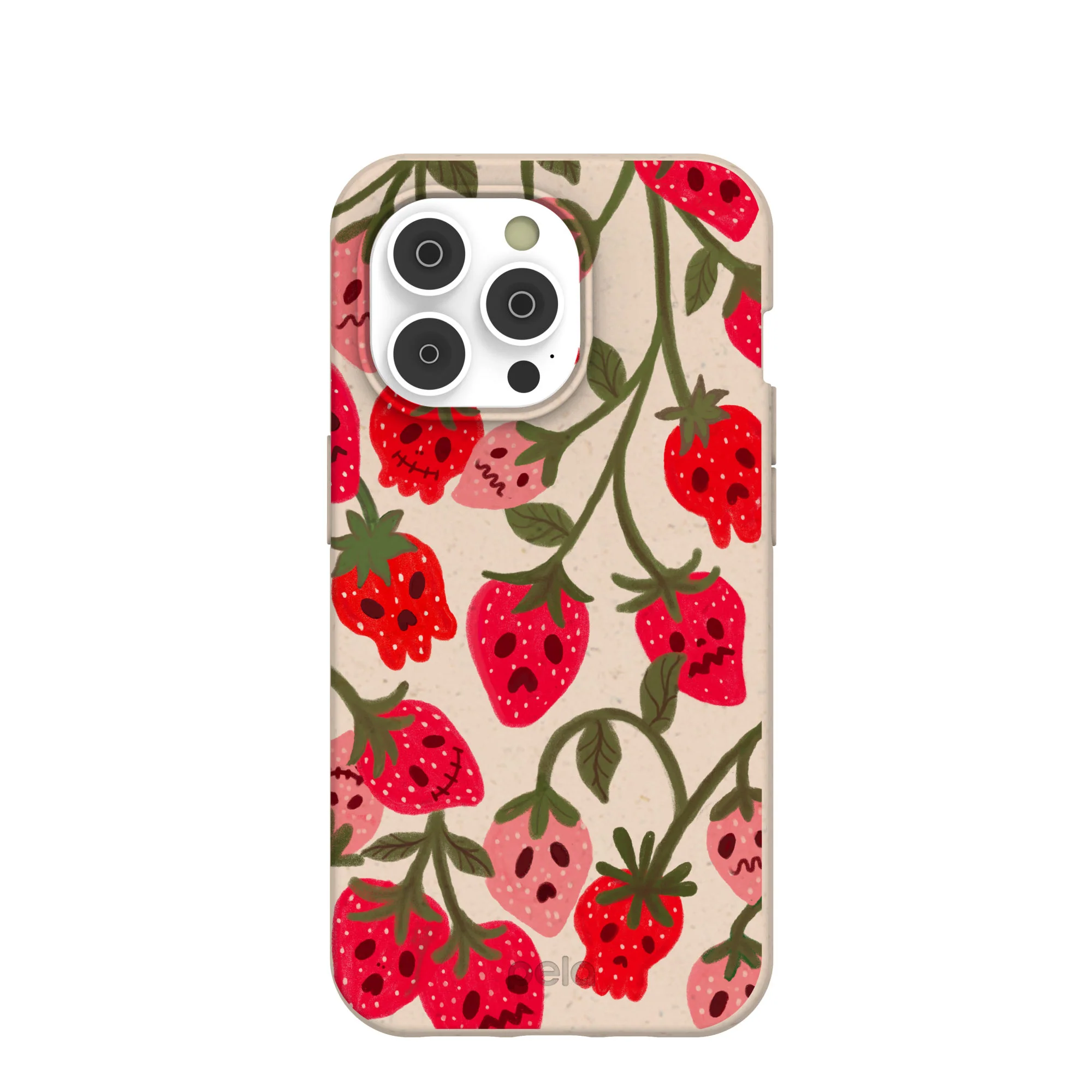 Seashell Strawboories iPhone 14 Pro Case