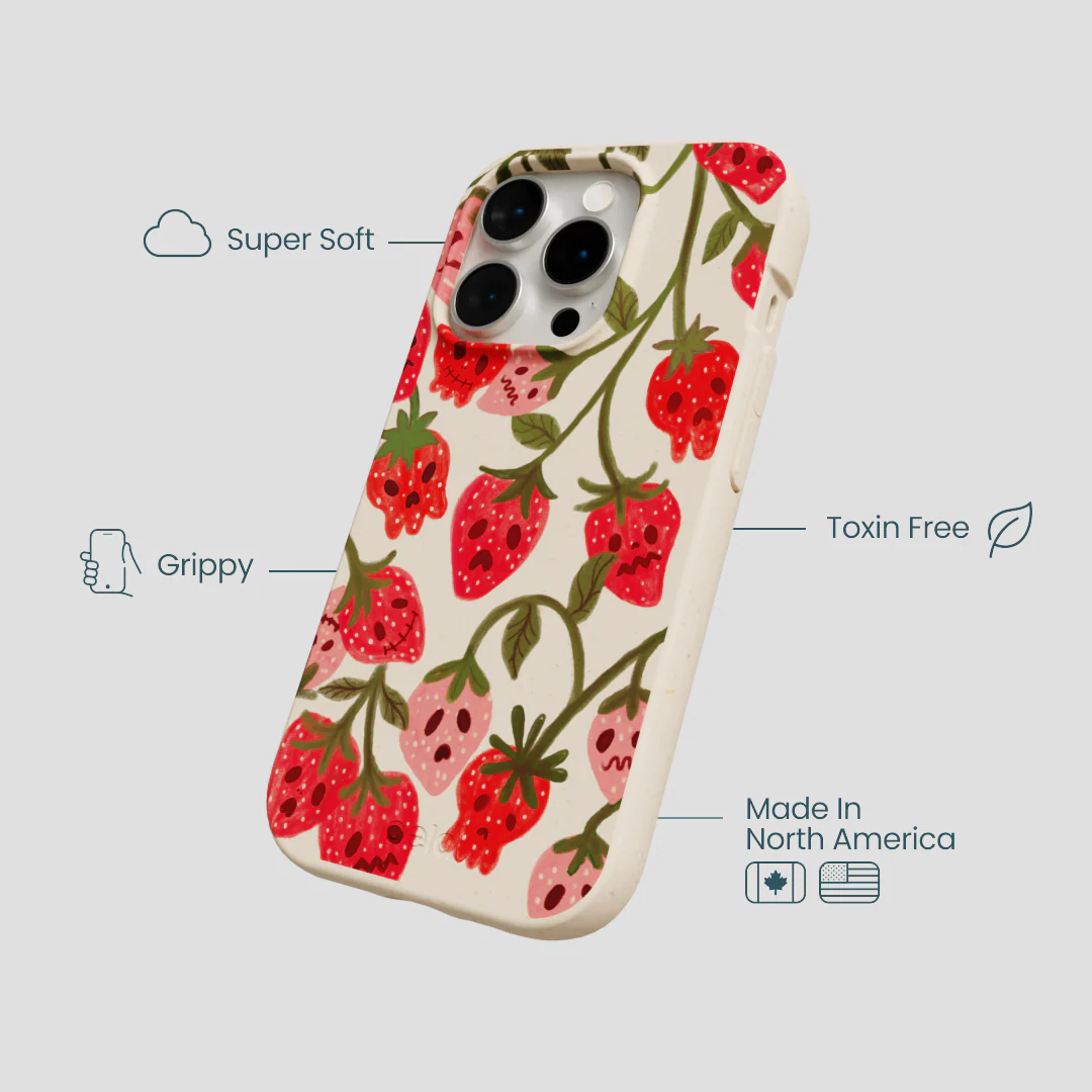 Seashell Strawboories iPhone 14 Pro Case - Image 4