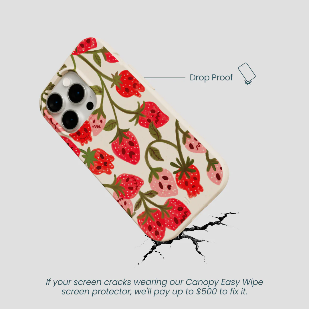 Seashell Strawboories iPhone 14 Pro Case - Image 5