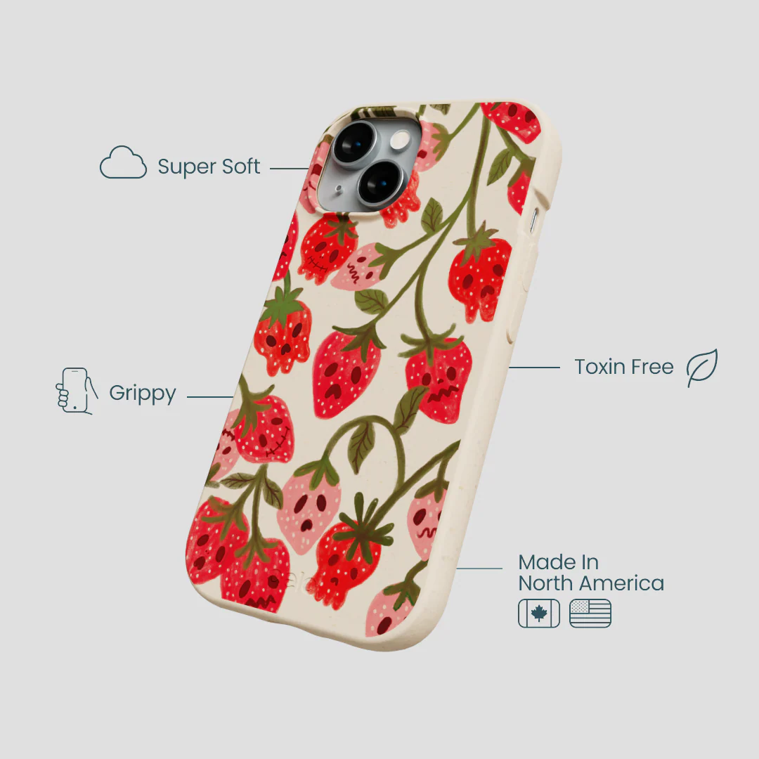 Seashell Strawboories iPhone 15 Case - Image 4
