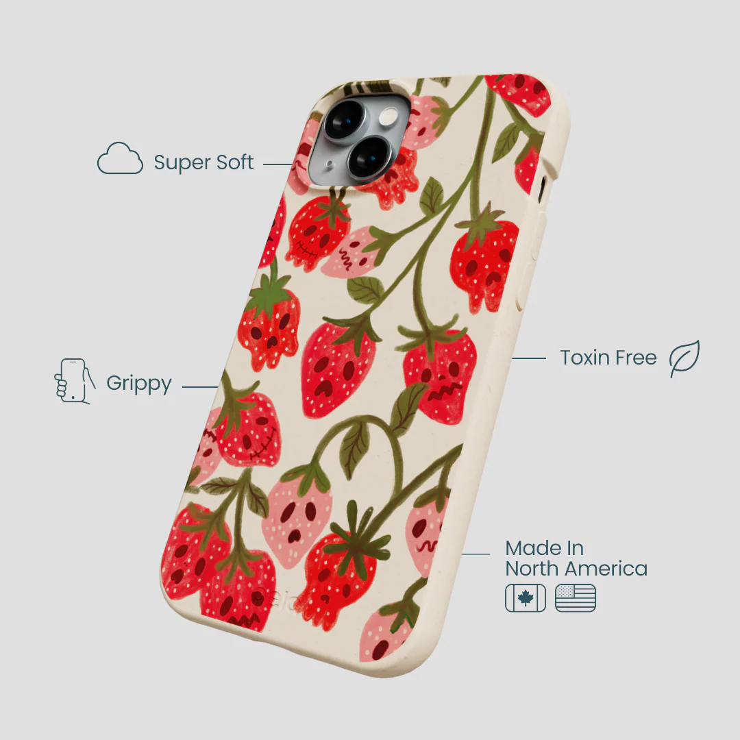 Seashell Strawboories iPhone 15 Plus Case - Image 4