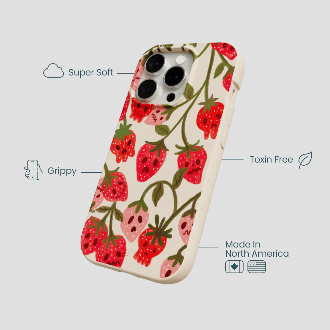 Seashell Strawboories iPhone 15 Pro Case - Image 4