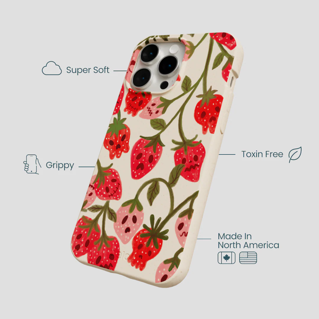 Seashell Strawboories iPhone 15 Pro Max Case - Image 4