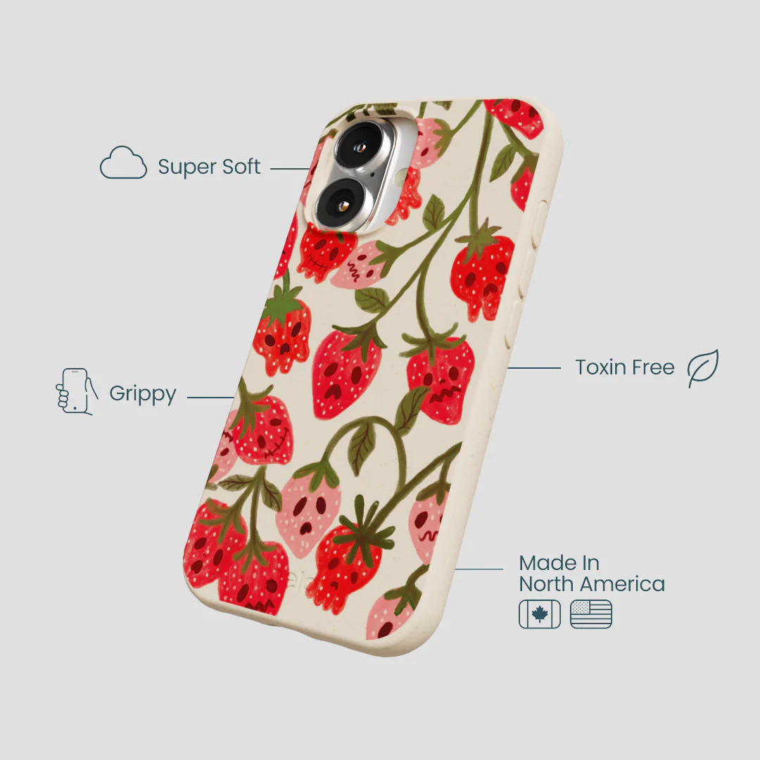 Seashell Strawboories iPhone 16 Case - Image 4