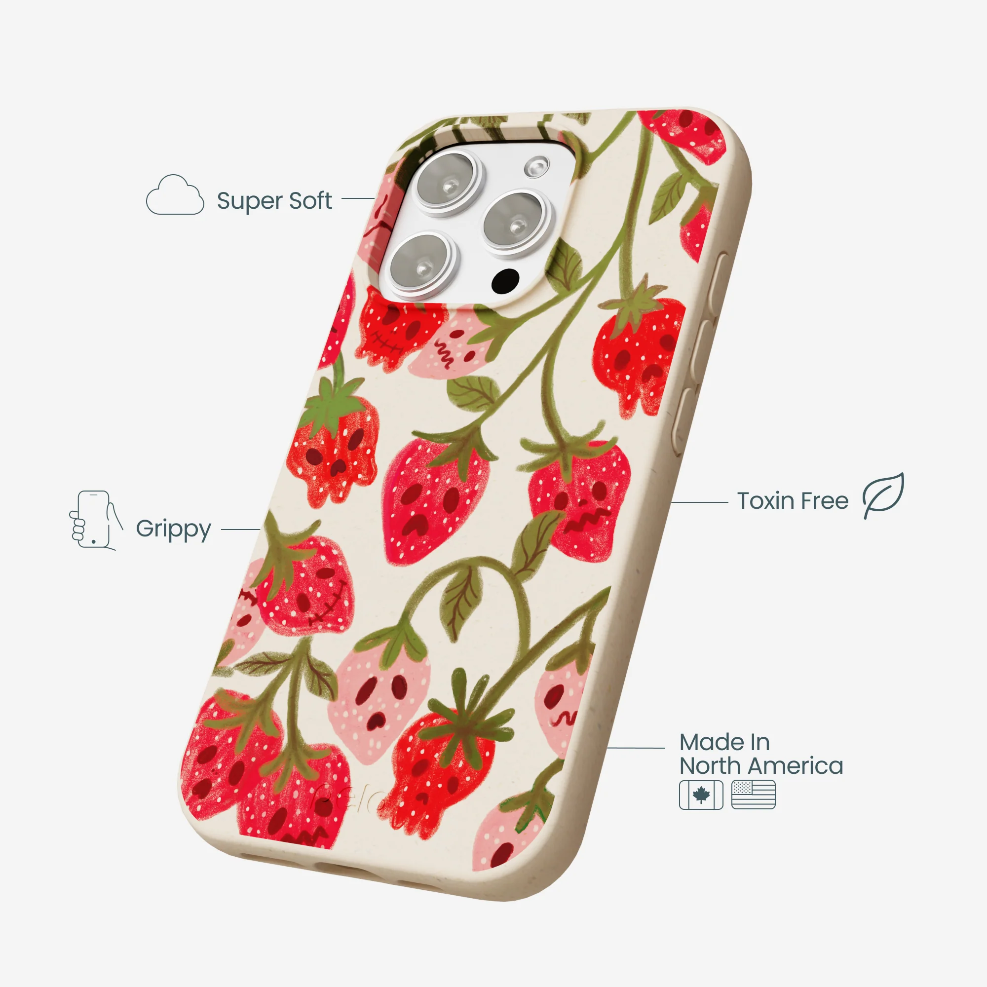 Seashell Strawboories iPhone 16 Pro Max Case - Image 4