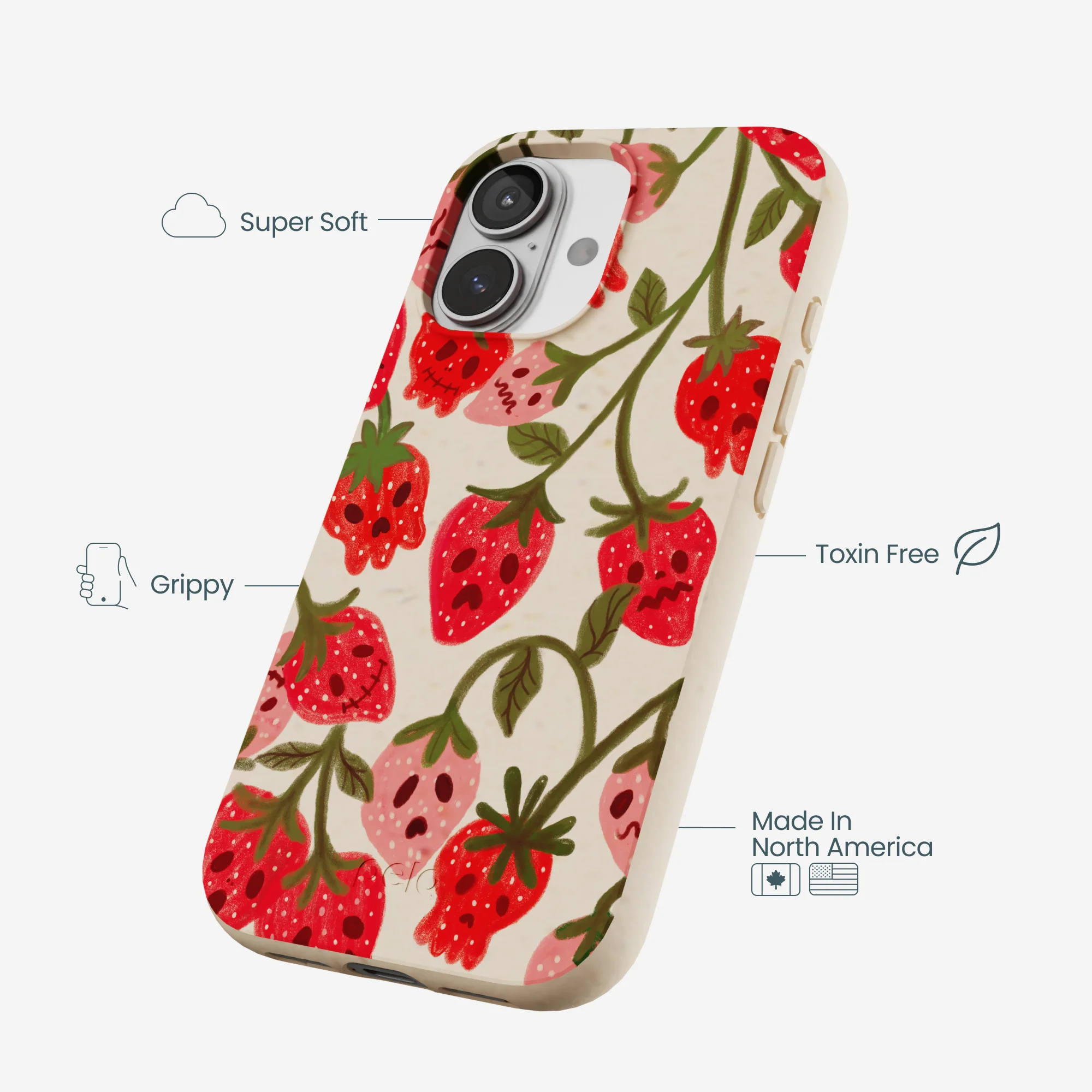 Seashell Strawboories iPhone 17 Case - Image 4