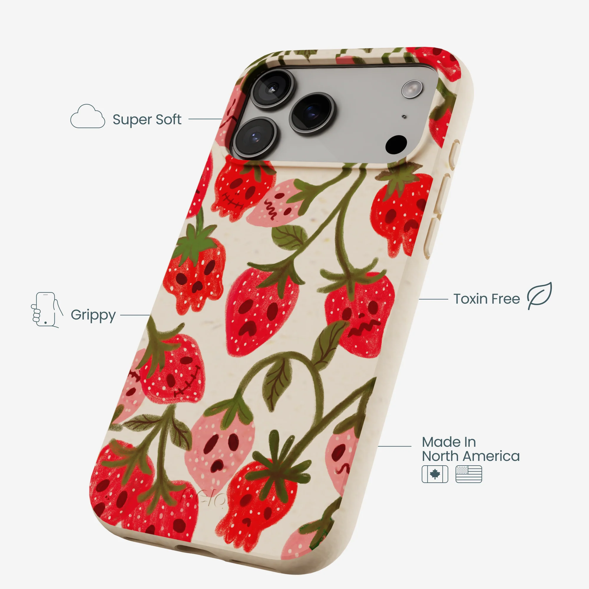 Seashell Strawboories iPhone 17 Pro Max Case - Image 4