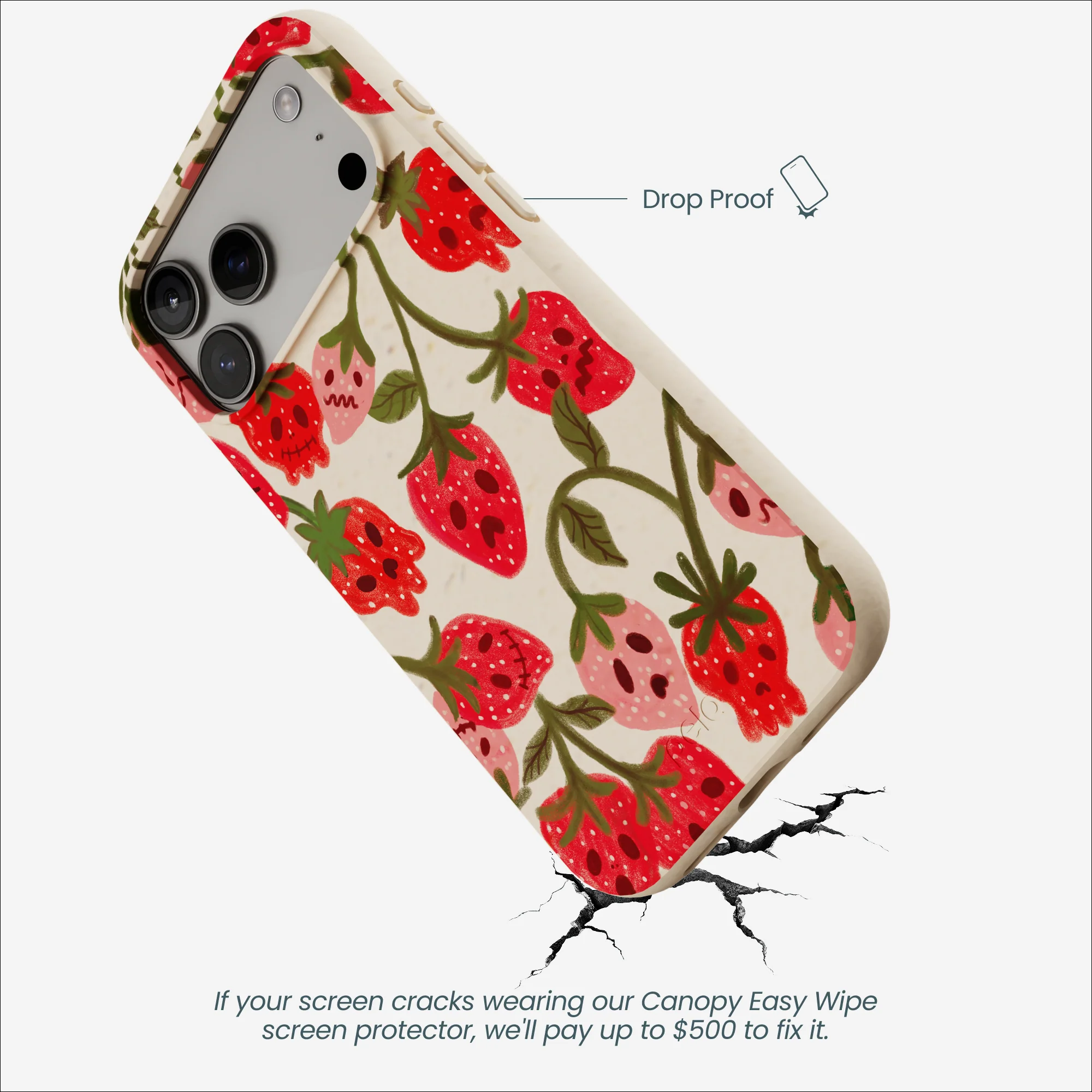 Seashell Strawboories iPhone 17 Pro Max Case - Image 5