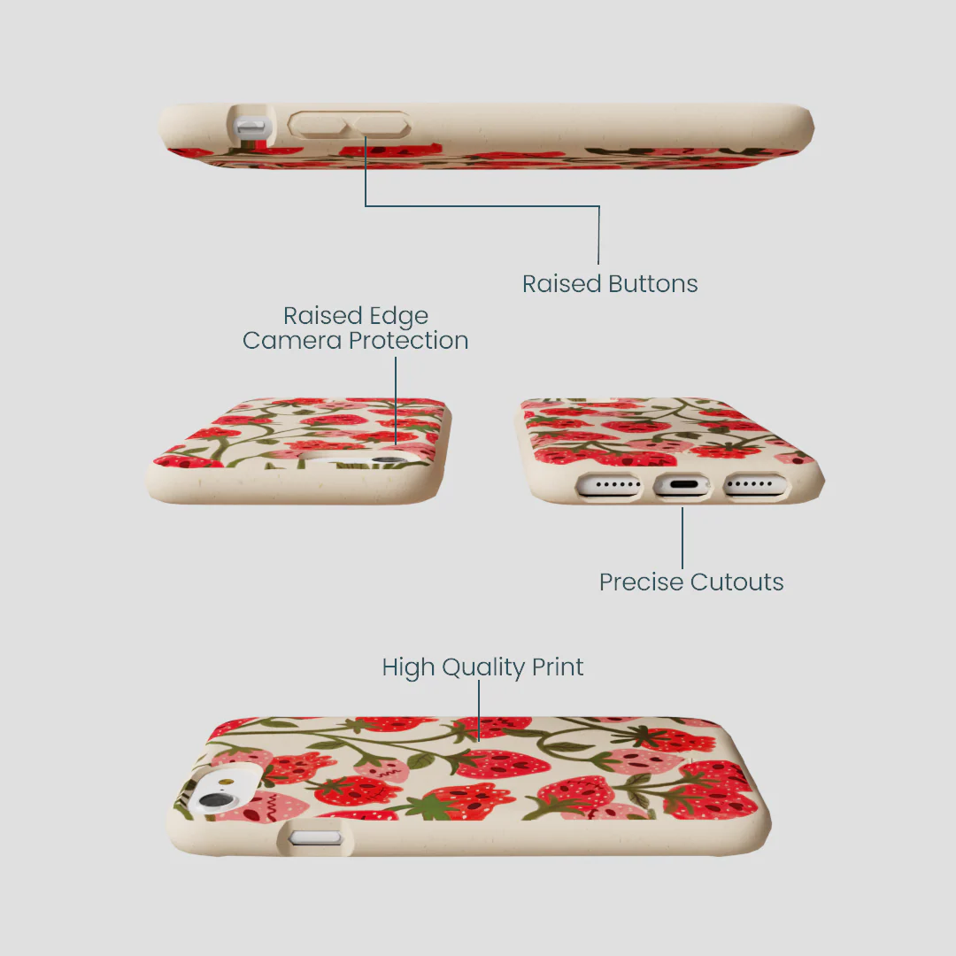 Seashell Strawboories iPhone 6/6s/7/8/SE Case - Image 3