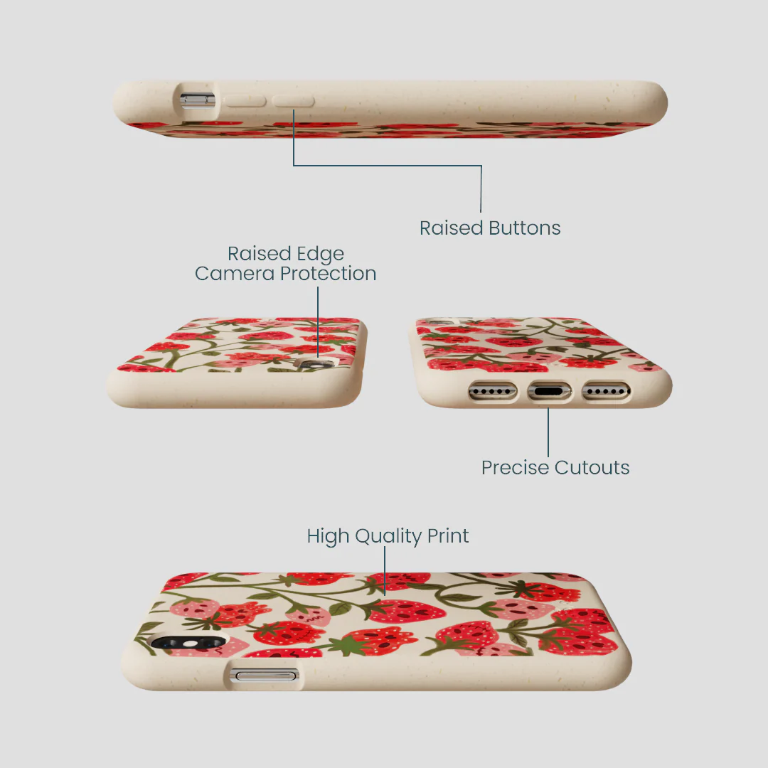Seashell Strawboories iPhone XR Case - Image 3