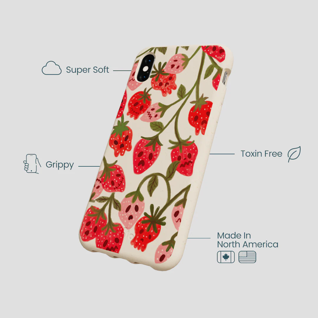 Seashell Strawboories iPhone XR Case - Image 4