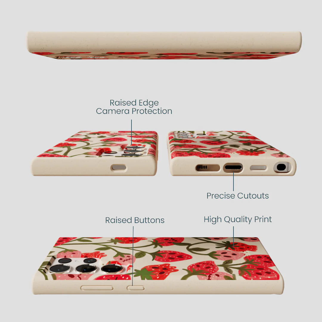 Seashell Strawboories Samsung Galaxy S24 Ultra Case - Image 3