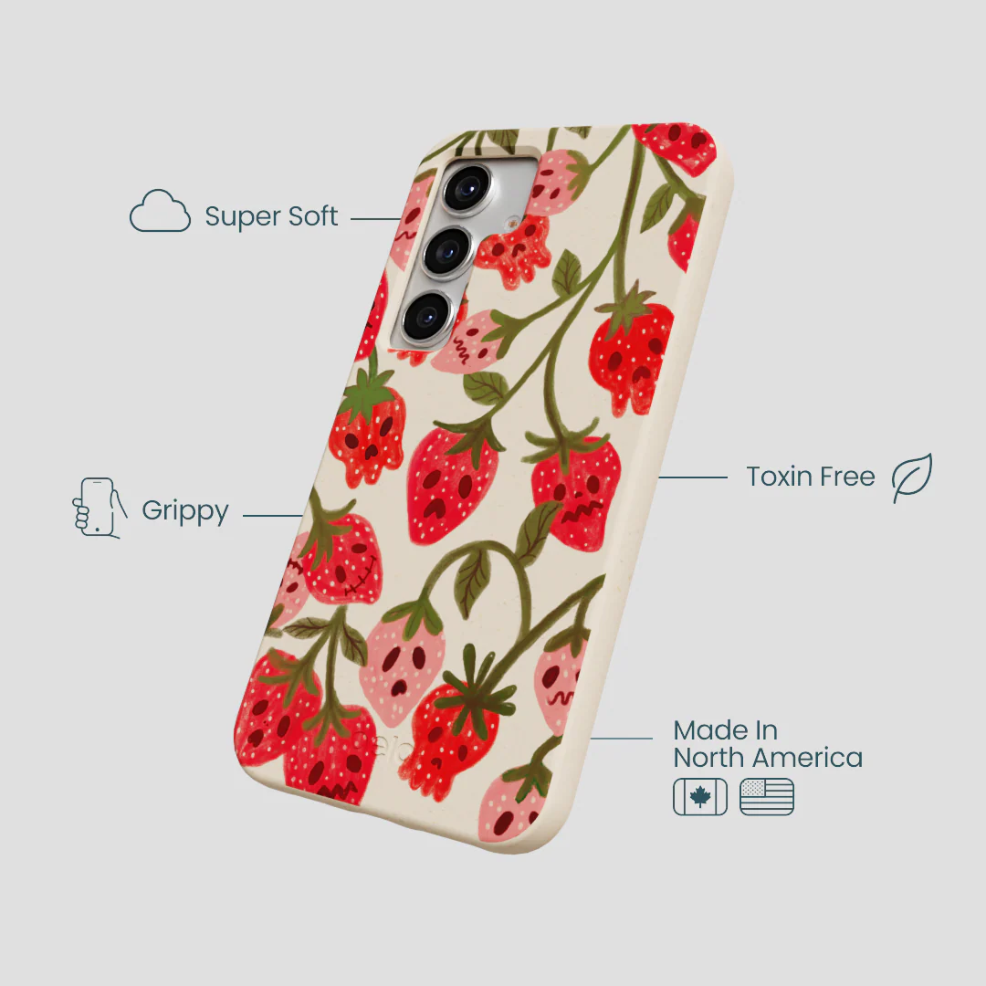Seashell Strawboories Samsung Galaxy S25 Case - Image 4