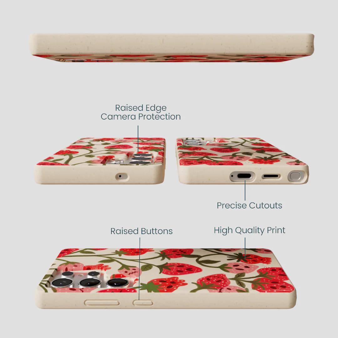 Seashell Strawboories Samsung Galaxy S25 Ultra Case - Image 3