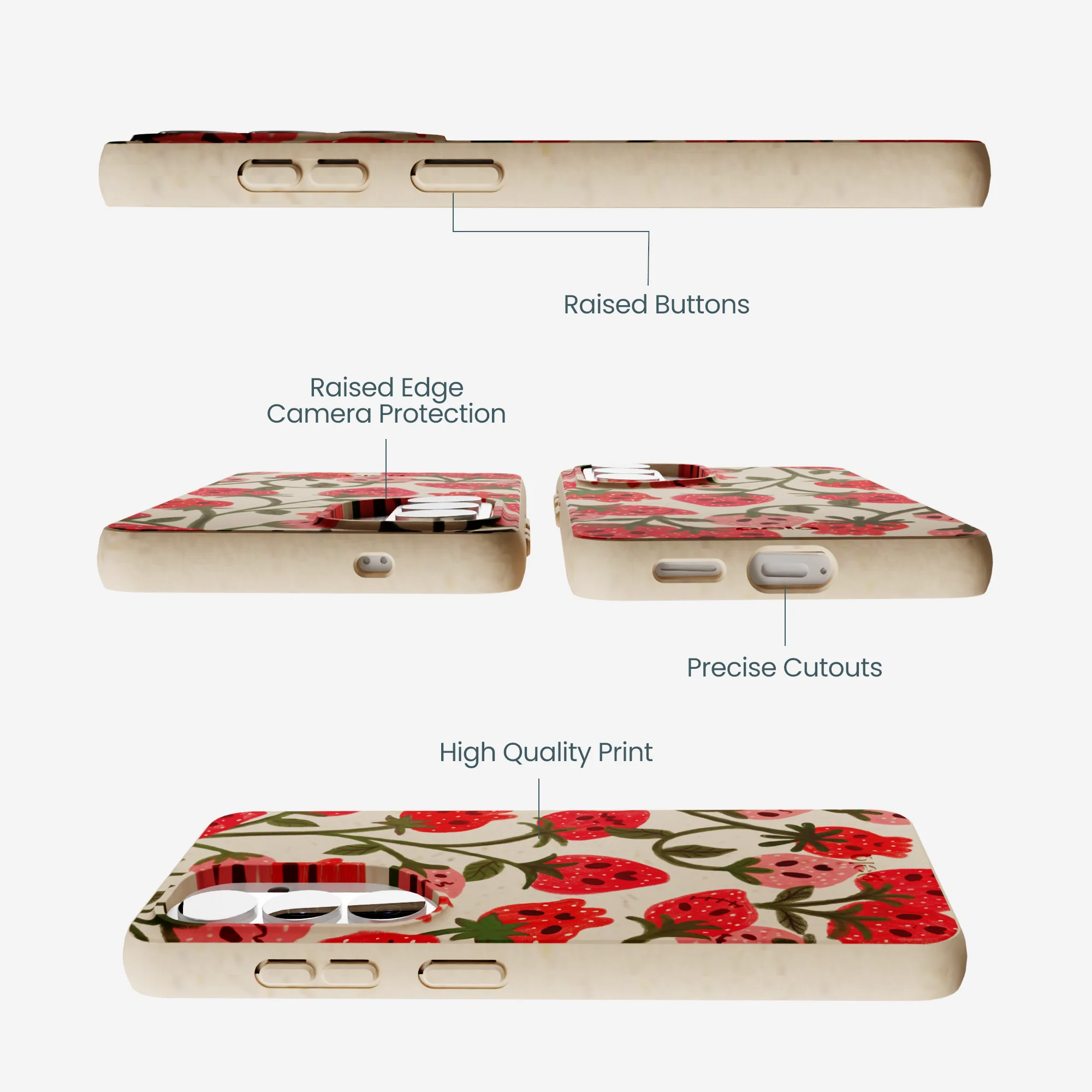 Seashell Strawboories Samsung Galaxy S26 Case - Image 3