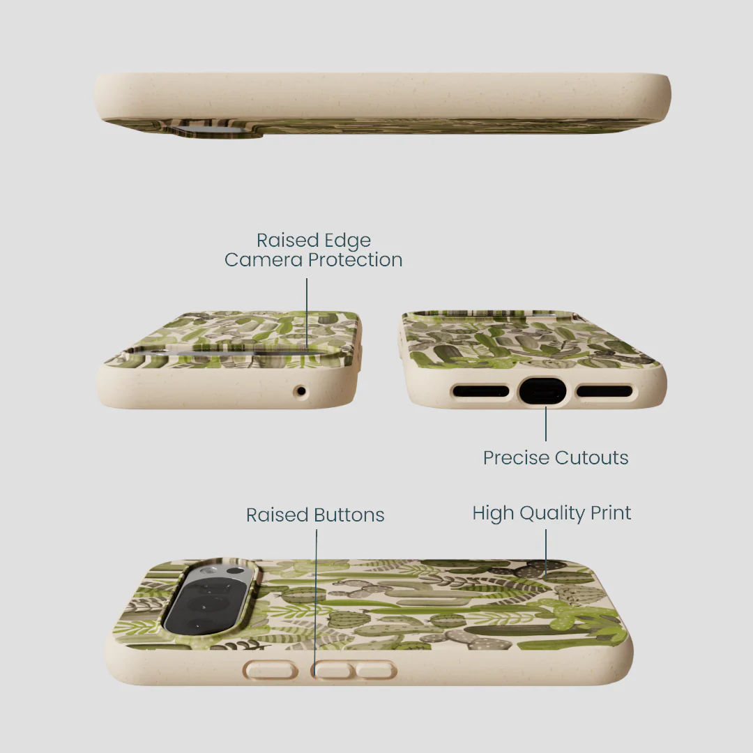 Seashell Succulent Cacti Google Pixel 10/10 Pro Case - Image 3