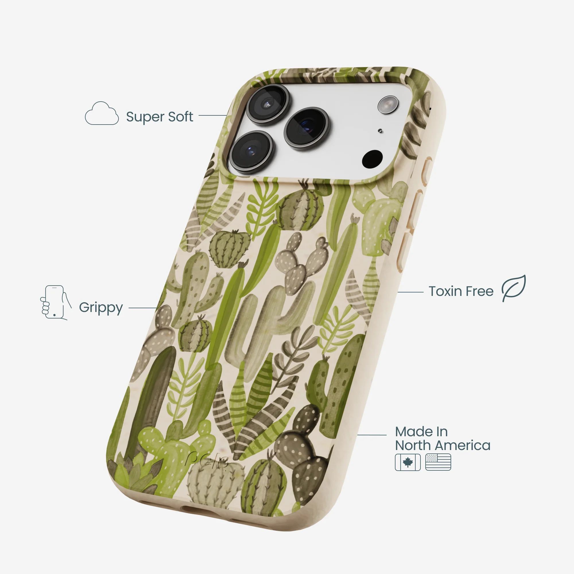 Seashell Succulent Cacti iPhone 17 Pro Case - Image 4
