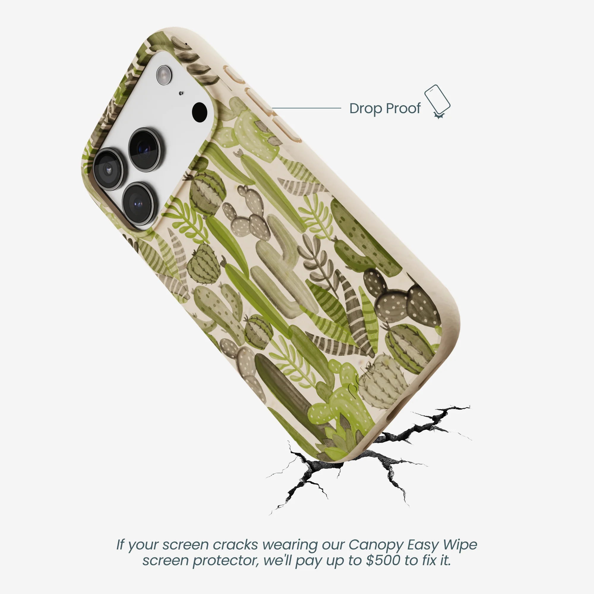 Seashell Succulent Cacti iPhone 17 Pro Case - Image 5